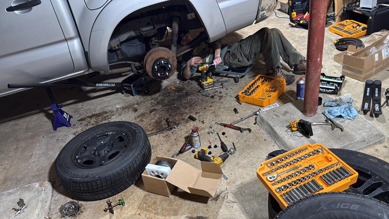 Under car oil change view