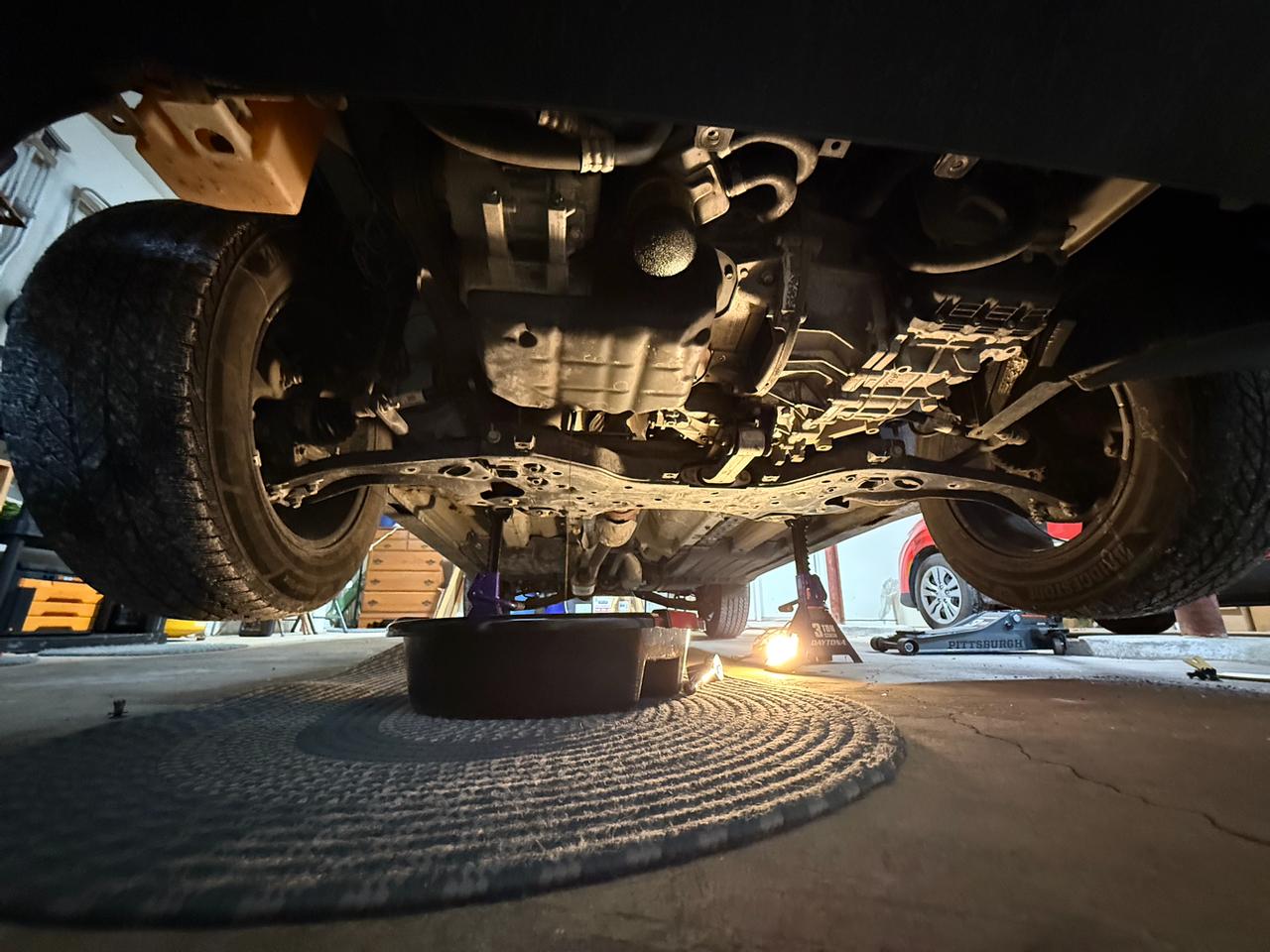 Oil change undercarriage